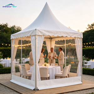 <span class=keywords><strong>Carpa</strong></span> Pagoda Transparente <span class=keywords><strong>3x3</strong></span> de Techo Alto, <span class=keywords><strong>Carpa</strong></span> de Lujo para Exposiciones con <span class=keywords><strong>Cortinas</strong></span> Laterales para Fiestas y Cenas junto al Lago - Product Image 4