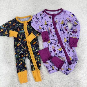 Combinaison de nuit zippée à manches longues en bambou de haute qualité 2026RTS pour bébés et enfants – Pyjama et barboteuse personnalisés - Product Image 2