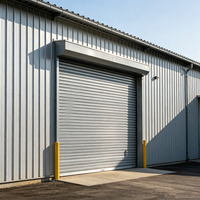 Porte à enroulement électrique automatique pour bâtiment industriel, cadre en alliage d'aluminium soudé renforcé ignifuge, garantie de 2 ans