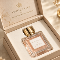 Scatola Rigida Personalizzata con Coperchio a Cerniera Stile Libro per Profumi, in Cartone Riciclabile