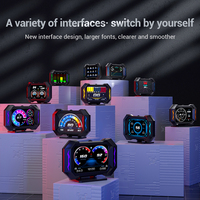 2025 más nuevo coche de tendencia HUD head up display P25 OBD calibre GPS velocímetro compatible con el logotipo del coche OEM para todos los vehículos
