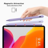 Stylet Métallique Actif 2024 pour Tablette iPad avec Rejet de la Paume, Indicateur de Batterie, Précision d'Écriture/Traceur de Dessins, Magnétique