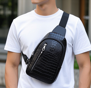 Haute qualité fabricant Croc <span class=keywords><strong>cuir</strong></span> Fanny Pack sac mode <span class=keywords><strong>banane</strong></span> taille sac PU <span class=keywords><strong>cuir</strong></span> hommes bandoulière poitrine sac - Product Image 5