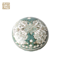 Pot à thé en porcelaine de style chinois, durable, avec couvercle, boîte de rangement pour bonbons, boîte de rangement pour aliments, organisateur, pot à thé, café, sucre en porcelaine