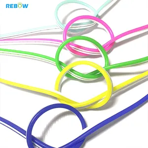 Rebow-Tira de luces Led de neón, Flexible, de silicona, naranja, para decoración de contorno, Ws2811, venta al por mayor de fábrica