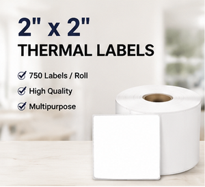 BPA Free 2x2 Inch Direct Thermal Labels With <b>Easy</b> Tear Lin - Product Image 1