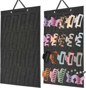 Organizador <span class=keywords><strong>de</strong></span> Fieltro Plegable <span class=keywords><strong>para</strong></span> Colgar en la Puerta, <span class=keywords><strong>para</strong></span> Pinzas <span class=keywords><strong>de</strong></span> Pelo <span class=keywords><strong>de</strong></span> <span class=keywords><strong>Niñas</strong></span> y Mujeres - Diseño Moderno y Lujoso - Product Image 3