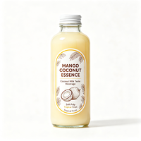Étiquettes de bouteilles de boisson à la mangue et à la noix de coco Haoxuan OEM, autocollants imprimés imperméables pour l'emballage des boissons, pour une image de marque haut de gamme