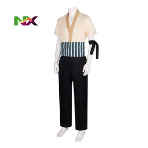 Costume de cosplay <span class=keywords><strong>One</strong></span> <span class=keywords><strong>Piece</strong></span> Anime <span class=keywords><strong>Zoro</strong></span> Wano Country avec combinaison en polyester pour adultes unisexes, Halloween, spectacle sur scène - Product Image 4