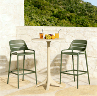 Chaise de bar moderne de luxe en plastique PP, écologique, légère et durable pour restaurants, bars, bars à domicile, bureaux, salons de thé, salles à manger