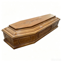 Ataúd Europeo de Madera de Tung, Álamo y Abeto, Personalizable de Fábrica, Ecológico, Tallado, con Certificación FSC, para Funerales