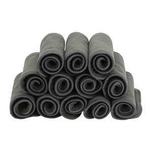 2025 venta al por mayor 5 capas de carbón de bambú inserto de tela pañal Soaker reutilizable cómodo Booster - Product Image 1