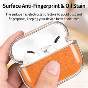 Funda de cuero de gamuza premium para AirPods 1/2/3/4/Pro/Pro2/Pro3 – Funda protectora magnética a prueba de golpes con protección completa del cuerpo - Product Image 4