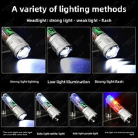 Linterna LED Solar de Aleación de Aluminio, Luz Potente, Alcance de 500m, IP65 Impermeable, Recargable, Portátil, para Emergencias
