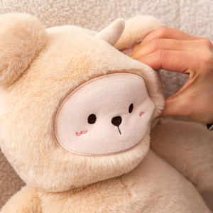 Coussin mignon en forme de fruit (poire, pêche) <span class=keywords><strong>Nicole</strong></span>, en peluche courte rembourrée de coton PP, hauteur 31-50 cm, pour voiture, canapé, bureau - Product Image 2