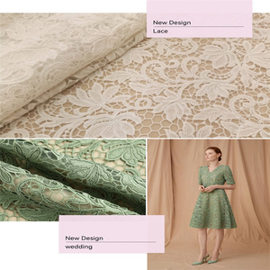 2024年売れ筋アイテム重工業水溶性レースフランス高級ウェディングレーススイスギプレドレスレース生地 - Product Image 5