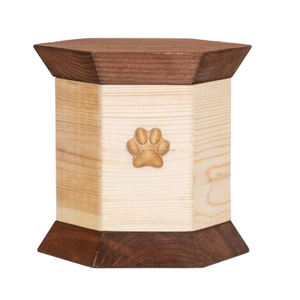 อุ้งเท้าไม้หกเหลี่ยมพิมพ์ลายทันสมัยและทันสมัย,ทำจากไม้มะม่วงผลิตด้วยมือสำหรับขี้เถ้าแมวและสุนัข - Product Image 3