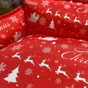 Suministros para mascotas Impresión roja personalizada Sofá cama para mascotas Cubierta extraíble de lujo de Navidad para perros Sofá cama - Product Image 3