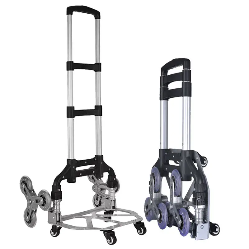 Aluminium Folding carrying hand cart,Folding Climbing Stairs luggage Hand Cart Household pulling trolley