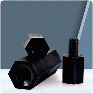 China macho a hembra tornillo hexagonal separador M3 nailon negro separador hexagonal de alta calidad aluminio 6mm hexagonal hembra/hembra - Product Image 2