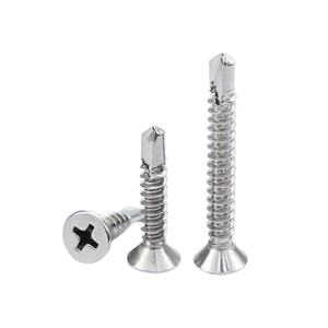 Vite di coda per trapano a vite autoforante a testa piatta 410 in acciaio inossidabile - Product Image 1