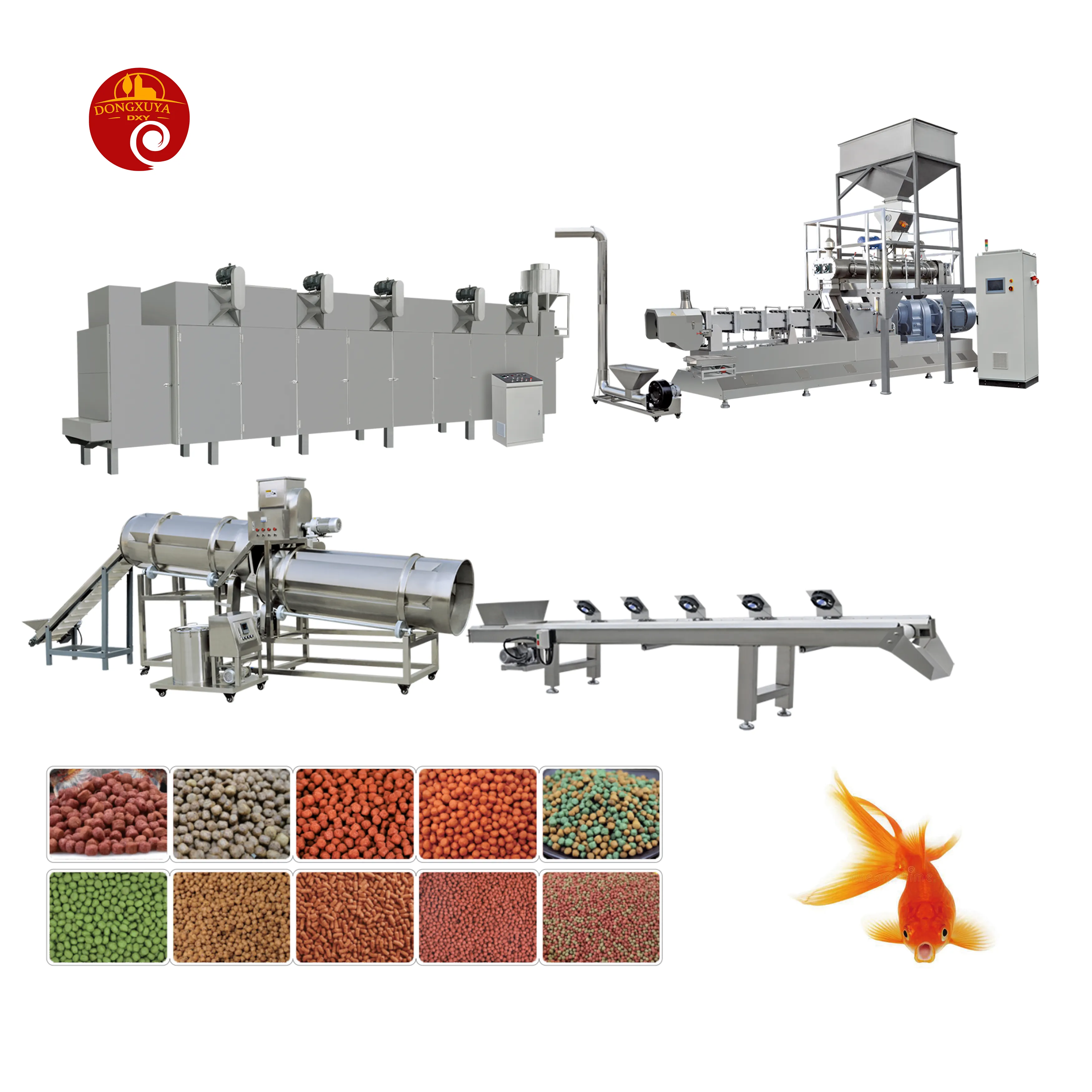 أفضل جودة الصينية تصنيع الصناعية حبيبات طعام الحيوانات الأليفة مطحنة صنع آلة العائمة خط إنتاج أعلاف الأسماك معدات