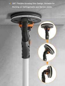 <span class=keywords><strong>Ponceuse</strong></span> <span class=keywords><strong>excentrique</strong></span> électrique 400W sans balais pour murs/plaques de plâtre avec lumière LED 220V DIY - Product Image 4