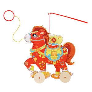 Children Felt Craft <b>Kits</b> Horse Lantern <b>Diy</b> <b>Kit</b> For Kids 4-6Y Red Golden White Rainbow Colors Folk Crafts No Battery PP Material - Product Image 5