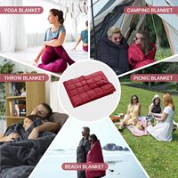 Manta de Camping Convertible para Exteriores, Poncho Impermeable y Compresible, Manta de Viaje para Senderismo y Uso Diario