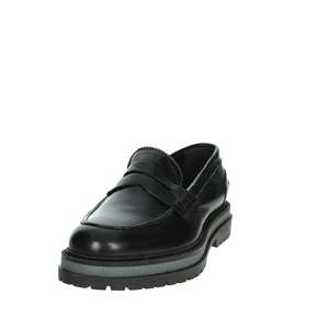 Mocassins pour homme Gino Tagli en cuir noir, taille 45, semelle épaisse - Product Image 6