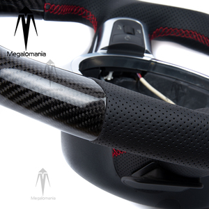 Volante Sportivo in Fibra di Carbonio Megalomania per <span class=keywords><strong>Audi</strong></span> <span class=keywords><strong>TT</strong></span> R8 TTRS S3 8P MK2 TTS A7 - Product Image 6