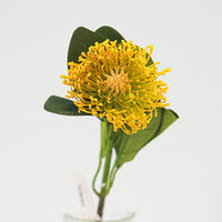 Bouquet de fleurs artificielles Protea King Lily à toucher réel, fait main, pour la décoration de la maison, les fêtes de remise de diplôme et Noël
