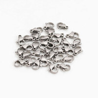 Crochets à fermoir pour Bracelet en acier inoxydable, personnalisés, pour collier, chaîne, bricolage de bijoux, découvertes pour la fabrication de bijoux, 50 pièces