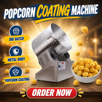 Machine à popcorn au caramel avec assaisonnement et sucre enrobé, et machine à emballer les fleurs aromatisées