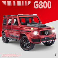 Dabenbaboros G800 Modèle de voiture tout-terrain en alliage Simulation à l'échelle 1:24 Recommandation de diffusion en direct Jouets en métal moulé sous pression Roues mobiles