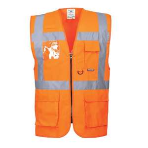 PORTWEST - S476ORRXS Chaleco naranja Berlin Executive-EAN 5036108256280 ROPA DE TRABAJO DE LA HI-VIS - Product Image 1