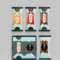 Emballages de Popsicle imprimés personnalisés Sacs d'emballage en plastique de Popsicle de crème glacée