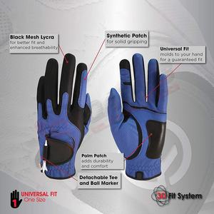 Meilleures ventes Gants de golf droitier Design personnalisé en cuir de mouton respirant confortable Patchwork léger Cabretta-Gym - Product Image 5