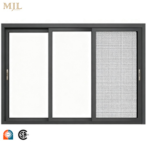 MJL Su Geçirmez Konut Penceresi Çift Temperli Cam Termal Kesme Özellikli Alüminyum Çerçeveli Sürme Pencereler - Product Image 1