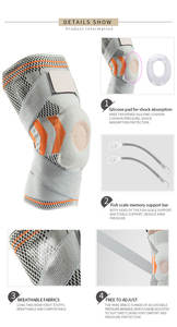 <span class=keywords><strong>Rodillera</strong></span> Ortopédica Personalizada para Alivio del Dolor de Rodilla, Soporte de Compresión con Estabilizador Lateral para Deporte y Fútbol - Product Image 2