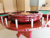 Luxuriöser Holz-Roulette-Tisch im professionellen amerikanisch-russischen Las Vegas-Stil, Mini-Casino-Maschine, Roulette- und Rad-Set zum Verkauf