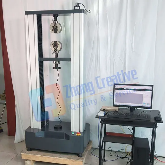 Probador de prueba de máquina de prueba de tracción de alambre de acero con sellado térmico de tubos GRP y alargamiento de control informático 10kn 1T