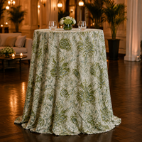 Nappe de table rectangulaire en polyester à motif personnalisé pour événements extérieurs, mariages, fêtes et location – Vente en gros usine