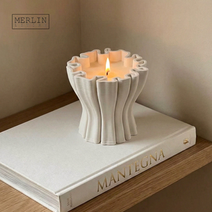 Merlin Living Custom <strong>Candle</strong> Jar Minimalist Ceramic Home <strong>Decor</strong> Luxury Ceramic <strong>Candle</strong> Jars Chaozhou Ceramic Factory Wholesale - Product Image 4