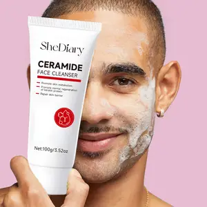 SheDiary Etiqueta Privada vegana Unisex ceramida hidratante limpiador Facial equilibra la piel aceite de agua limpiador Facial orgánico