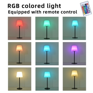 Lampe de table LED sans fil pour chambre à coucher, avec abat-jour en plastique, rechargeable, à intensité variable, pour salon, couloir, lumière décorative d'intérieur - Product Image 3