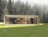 Rumah Kontainer Modern Berbahan Baja yang Dapat Bernapas, Model Apple Cabin Prefab Pod untuk Glamping Outdoor, Homestay, Villa, Gudang, Kantor, Rumah, dan Kamar Mandi