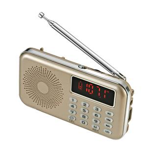 Factory Red Portable FM Radio Digital Display MP3 <b>Player</b> Built In Speaker Rechargeable Battery Home Outdoor Radio Receiver - Product Image 5