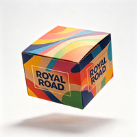 Boîte en papier personnalisée ROYAL ROAD pour emballage cadeau cosmétique avec gaufrage et pelliculage mat – Dossiers de luxe modernes