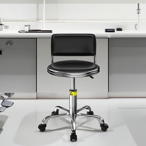 Taburete de Bar de cuero antiestático moderno, fábrica al por mayor, muebles de salón para comedor de belleza para barberías, laboratorios, metal - Product Image 4